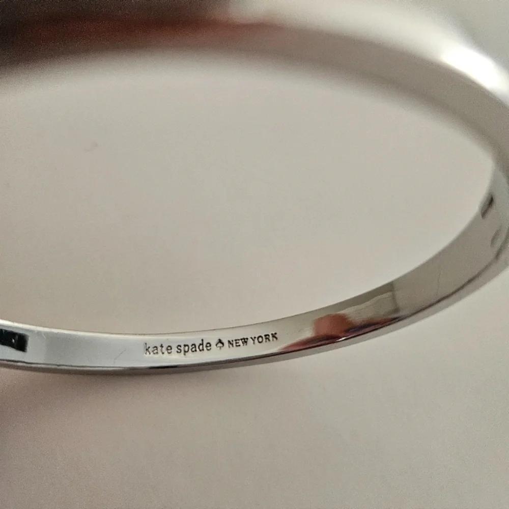 kate spade Silver Bow Crystal Bangle Bracelet - Picture 5 of 5
